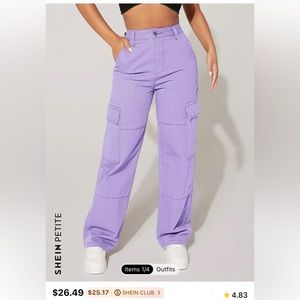 Purple High Waisted Jeans